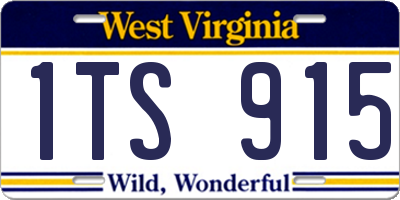 WV license plate 1TS915