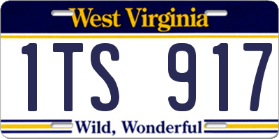 WV license plate 1TS917