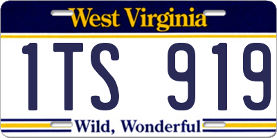 WV license plate 1TS919