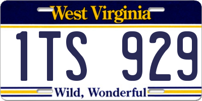 WV license plate 1TS929