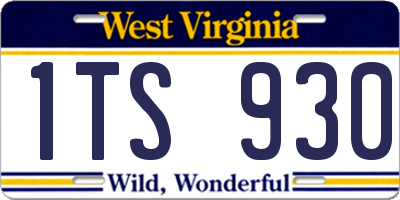 WV license plate 1TS930