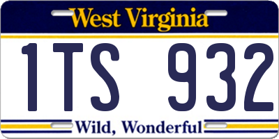 WV license plate 1TS932