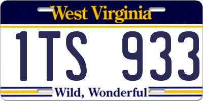 WV license plate 1TS933