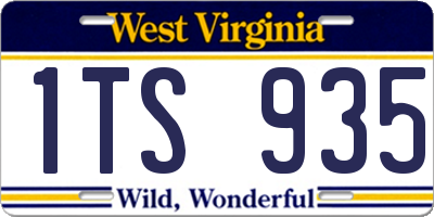 WV license plate 1TS935