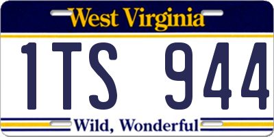 WV license plate 1TS944