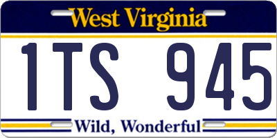 WV license plate 1TS945