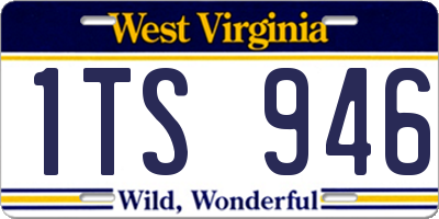 WV license plate 1TS946