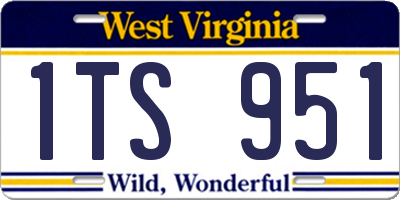 WV license plate 1TS951