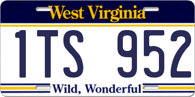 WV license plate 1TS952
