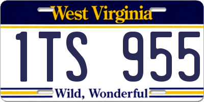 WV license plate 1TS955