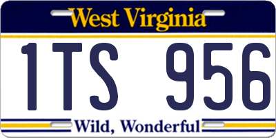 WV license plate 1TS956
