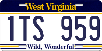 WV license plate 1TS959