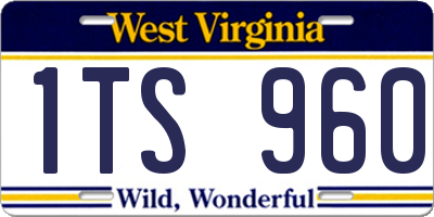 WV license plate 1TS960