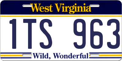 WV license plate 1TS963