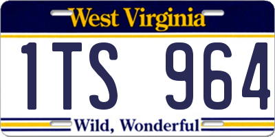 WV license plate 1TS964