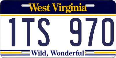 WV license plate 1TS970