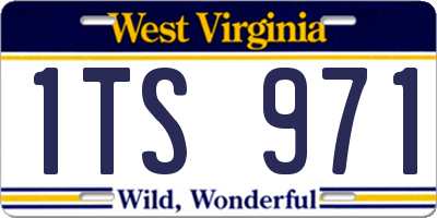 WV license plate 1TS971