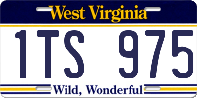 WV license plate 1TS975