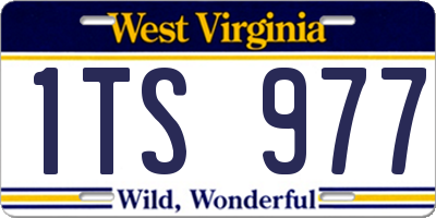 WV license plate 1TS977