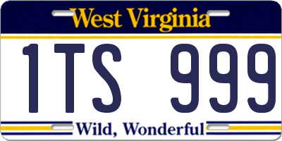 WV license plate 1TS999