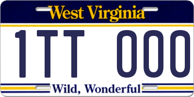 WV license plate 1TT000