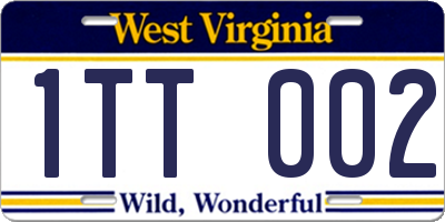 WV license plate 1TT002