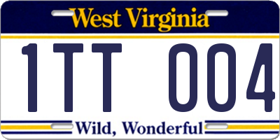 WV license plate 1TT004