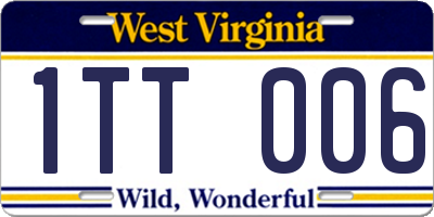WV license plate 1TT006