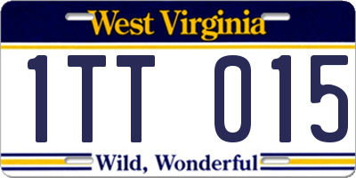 WV license plate 1TT015