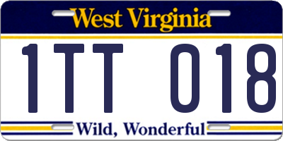 WV license plate 1TT018