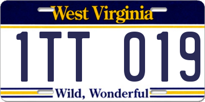 WV license plate 1TT019