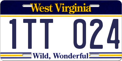 WV license plate 1TT024