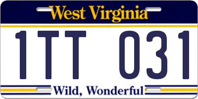WV license plate 1TT031