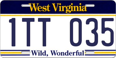 WV license plate 1TT035