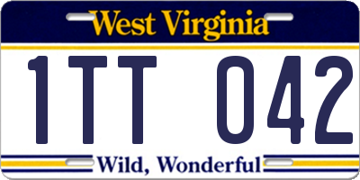 WV license plate 1TT042
