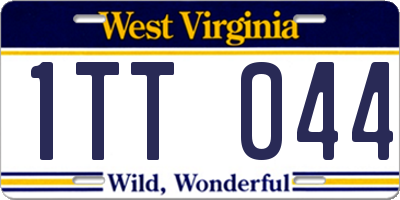 WV license plate 1TT044