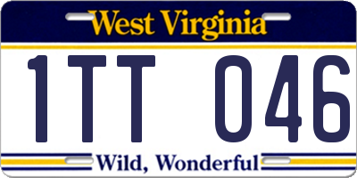 WV license plate 1TT046