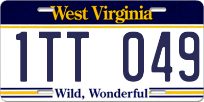 WV license plate 1TT049