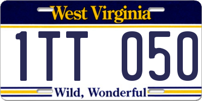 WV license plate 1TT050