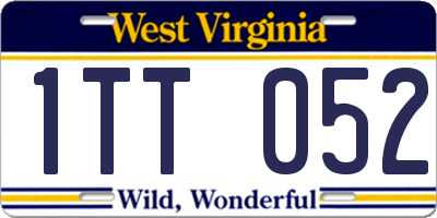 WV license plate 1TT052