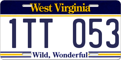 WV license plate 1TT053