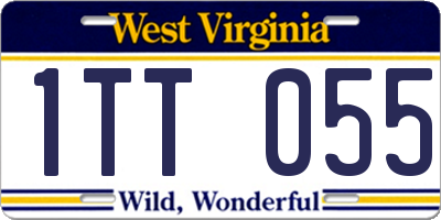 WV license plate 1TT055