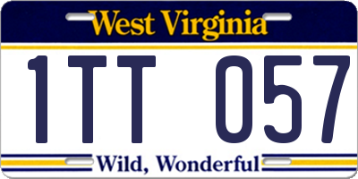 WV license plate 1TT057