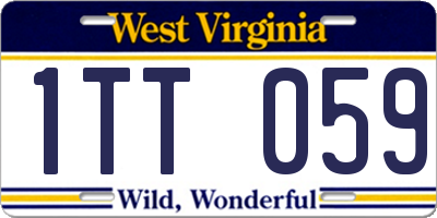 WV license plate 1TT059