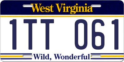 WV license plate 1TT061