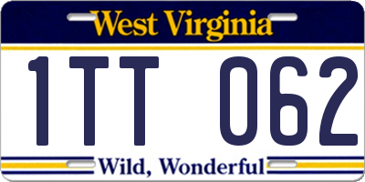 WV license plate 1TT062