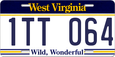 WV license plate 1TT064