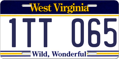 WV license plate 1TT065