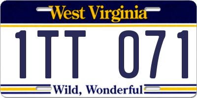WV license plate 1TT071
