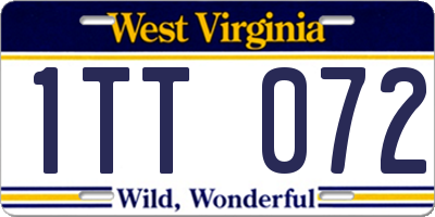 WV license plate 1TT072